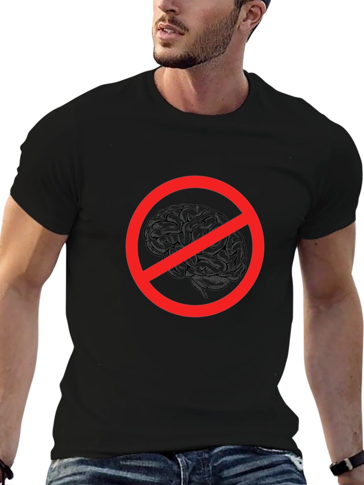 No Brainer Graphic Tee - Funny Novelty T-Shirt