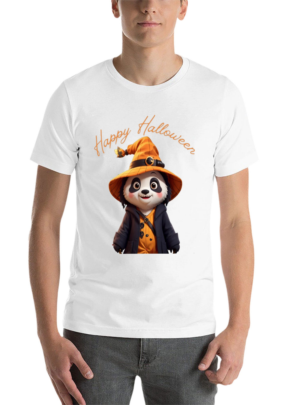 Happy Halloween Panda Witch T-Shirt