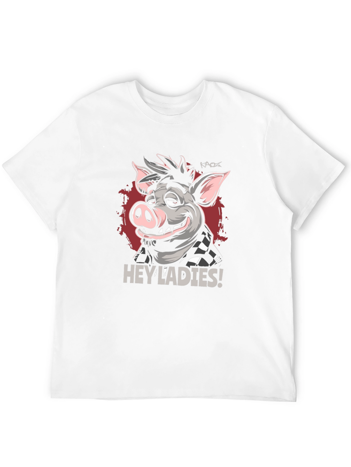 Hey Ladies Pig Graphic T-Shirt