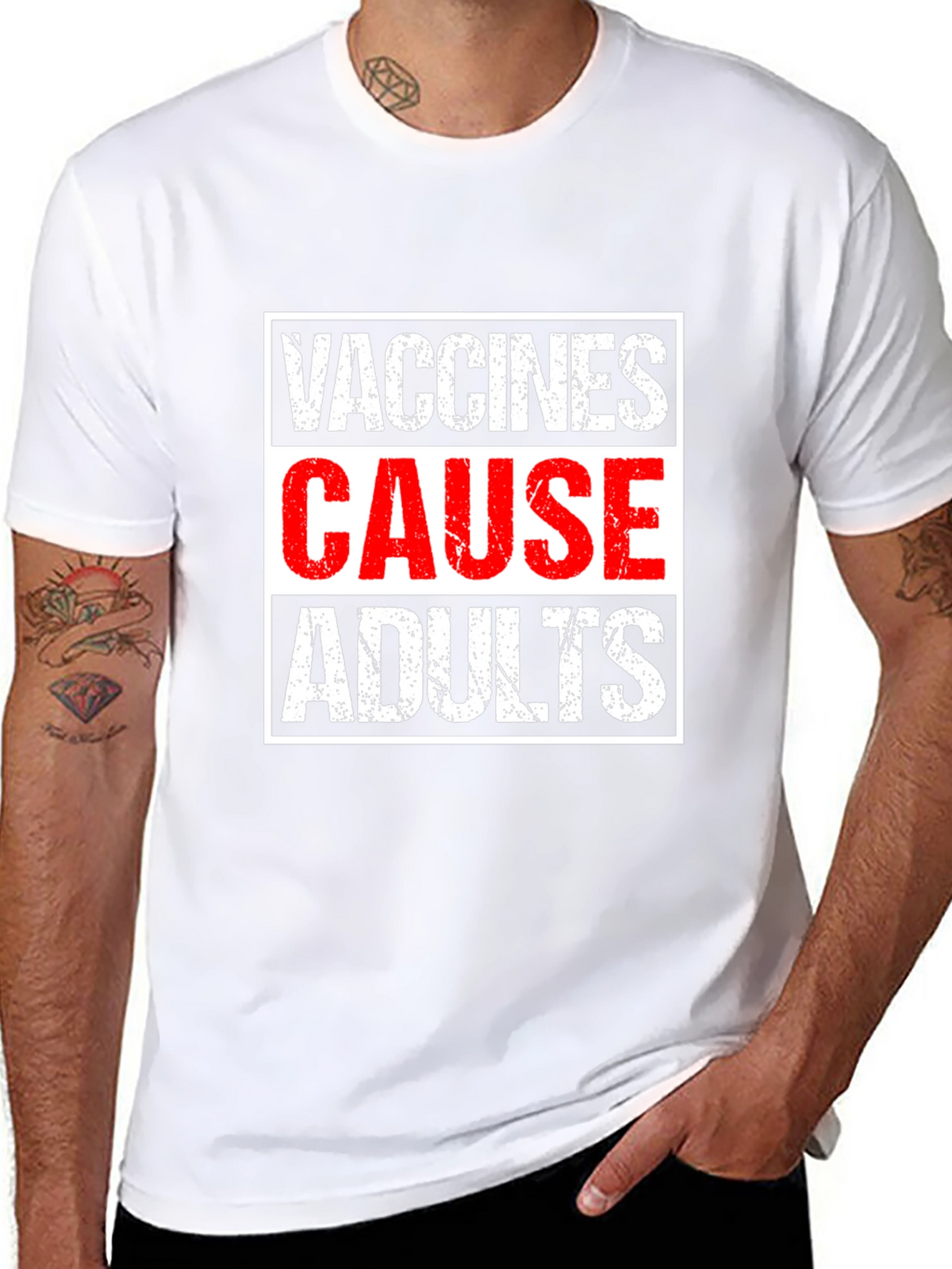 Vaccines Cause Adults T-Shirt - Humorous Graphic Tee