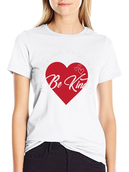 Be Kind Heart Graphic Tee - Black
