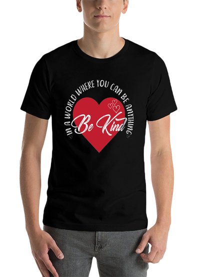 Be Kind Heart Graphic Tee - Black
