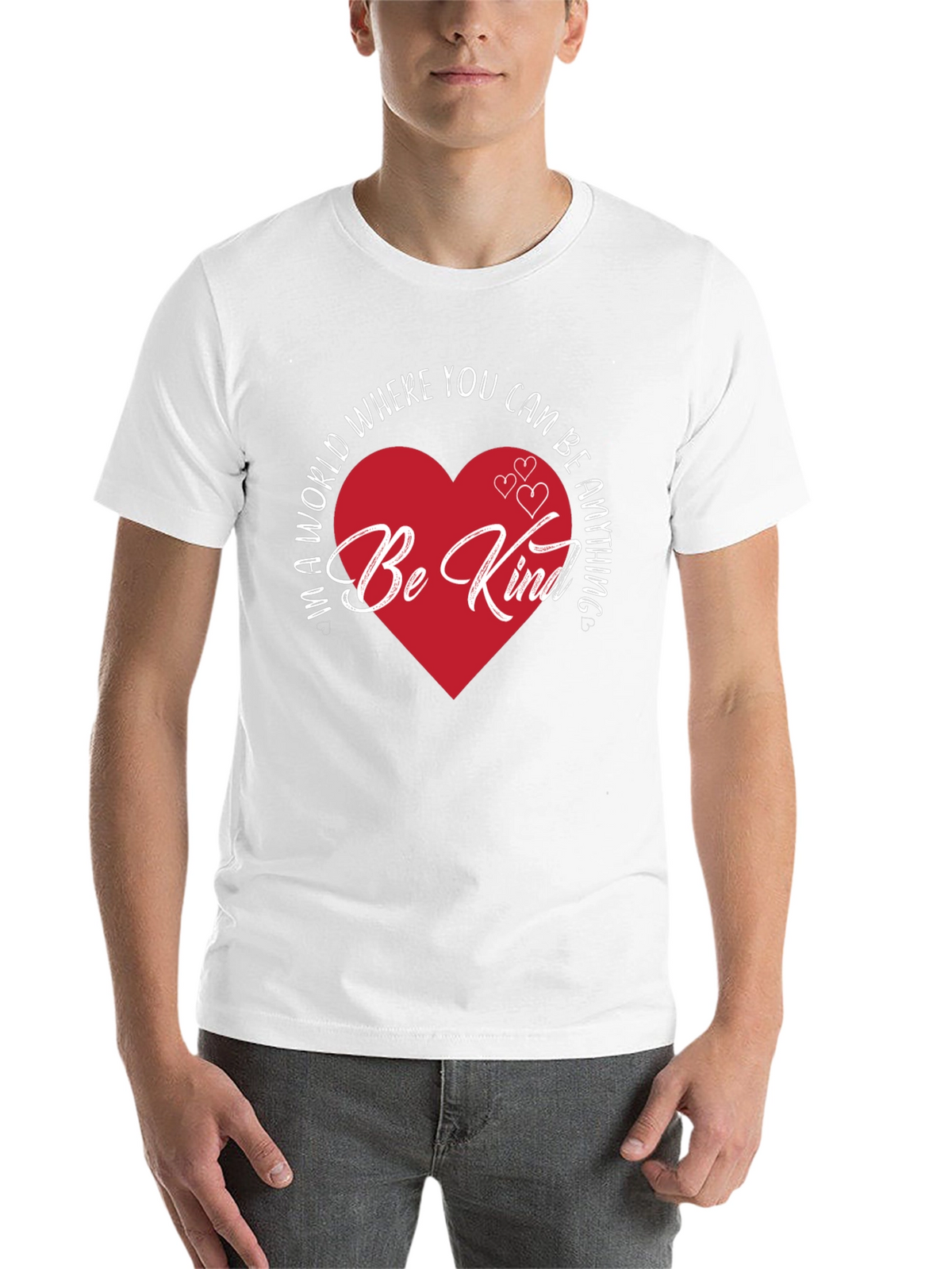 Be Kind Heart Graphic Tee - Black