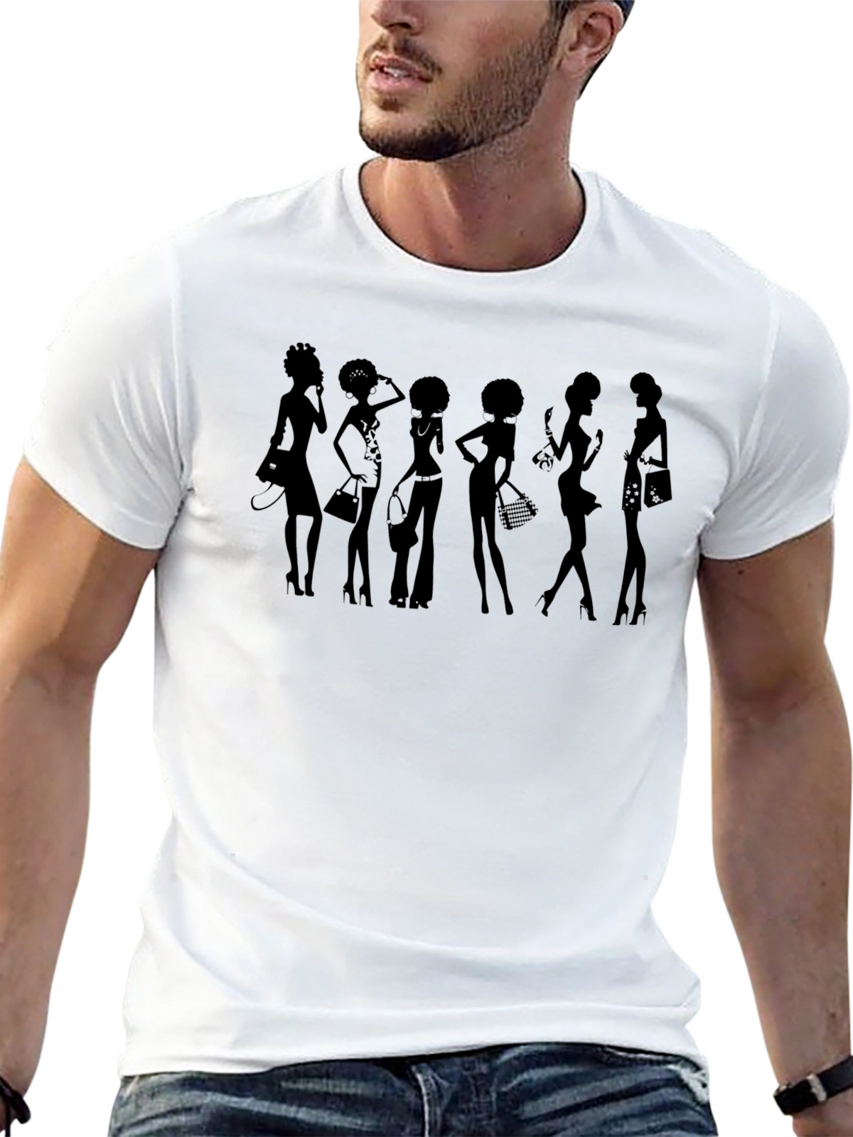 Silhouette Fashionista Black T-Shirt
