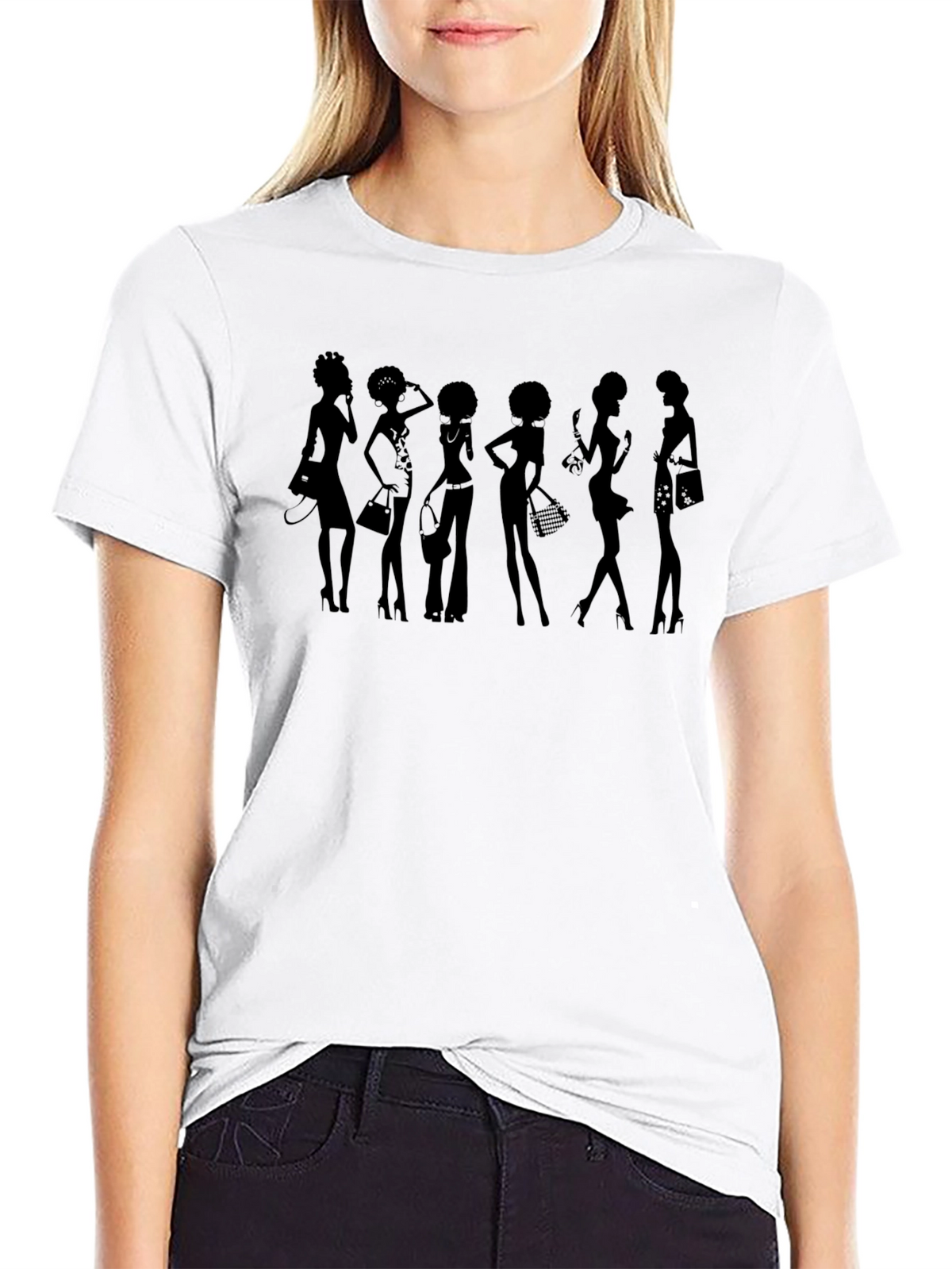 Silhouette Fashionista Black T-Shirt
