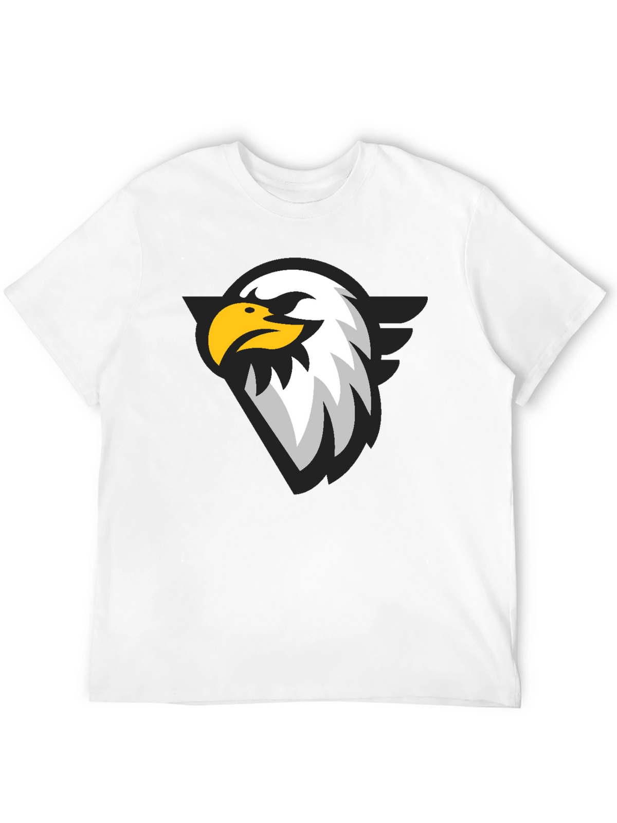 Black T-Shirt with Eagle Graphic Print