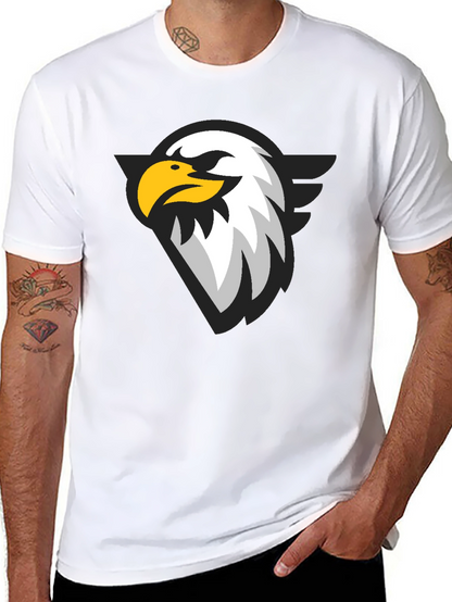 Black T-Shirt with Eagle Graphic Print