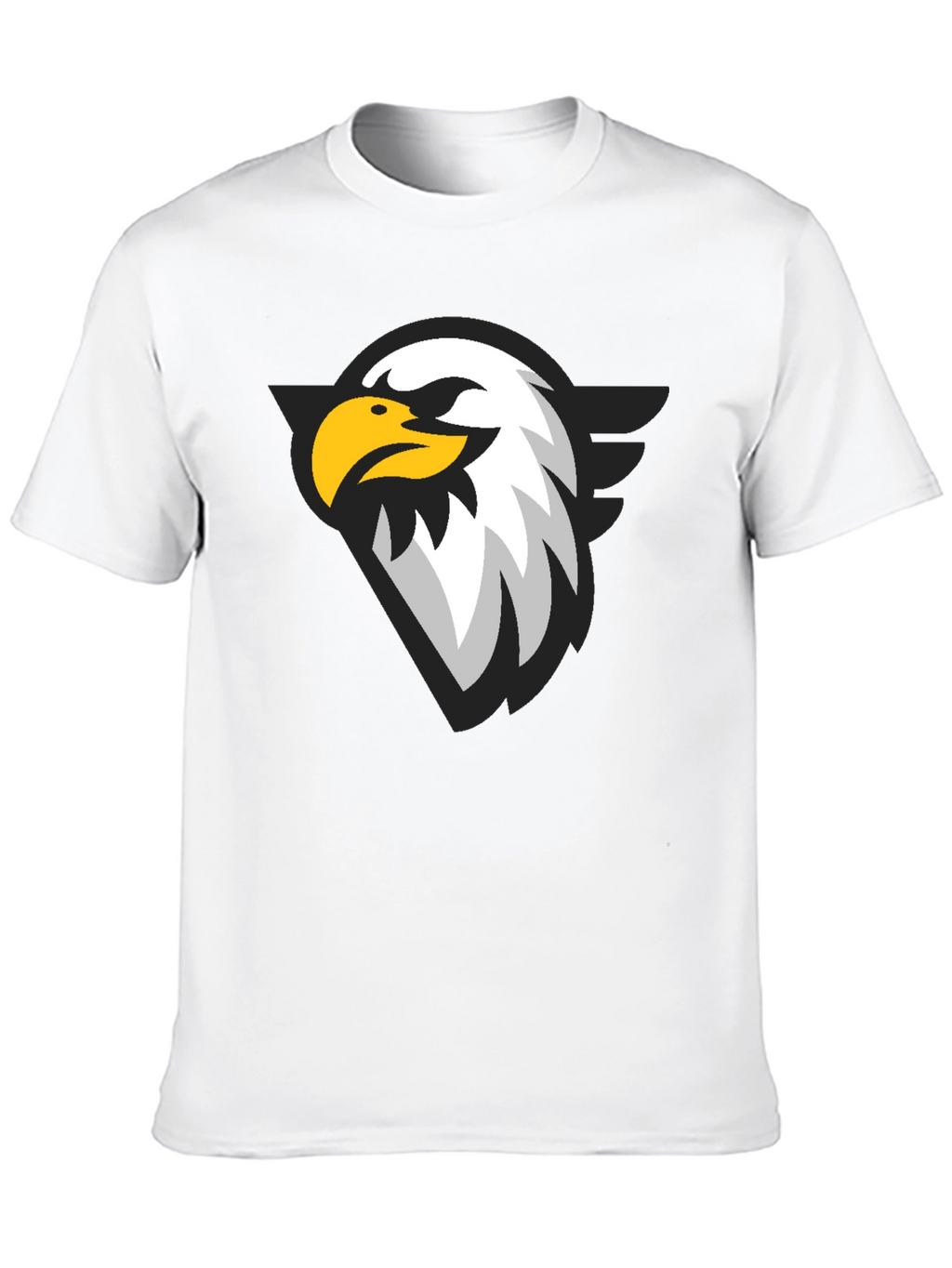 Black T-Shirt with Eagle Graphic Print