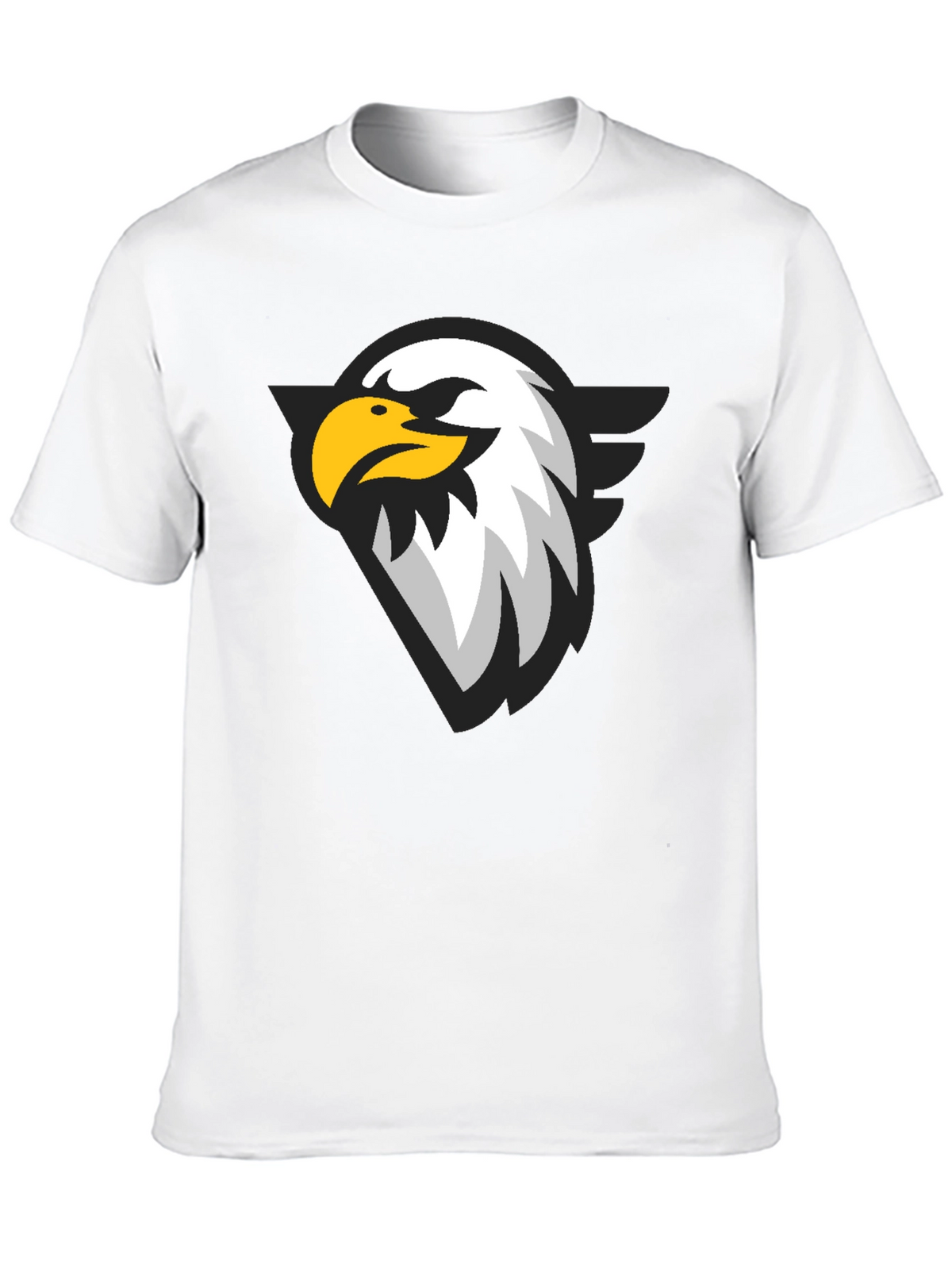 Black T-Shirt with Eagle Graphic Print