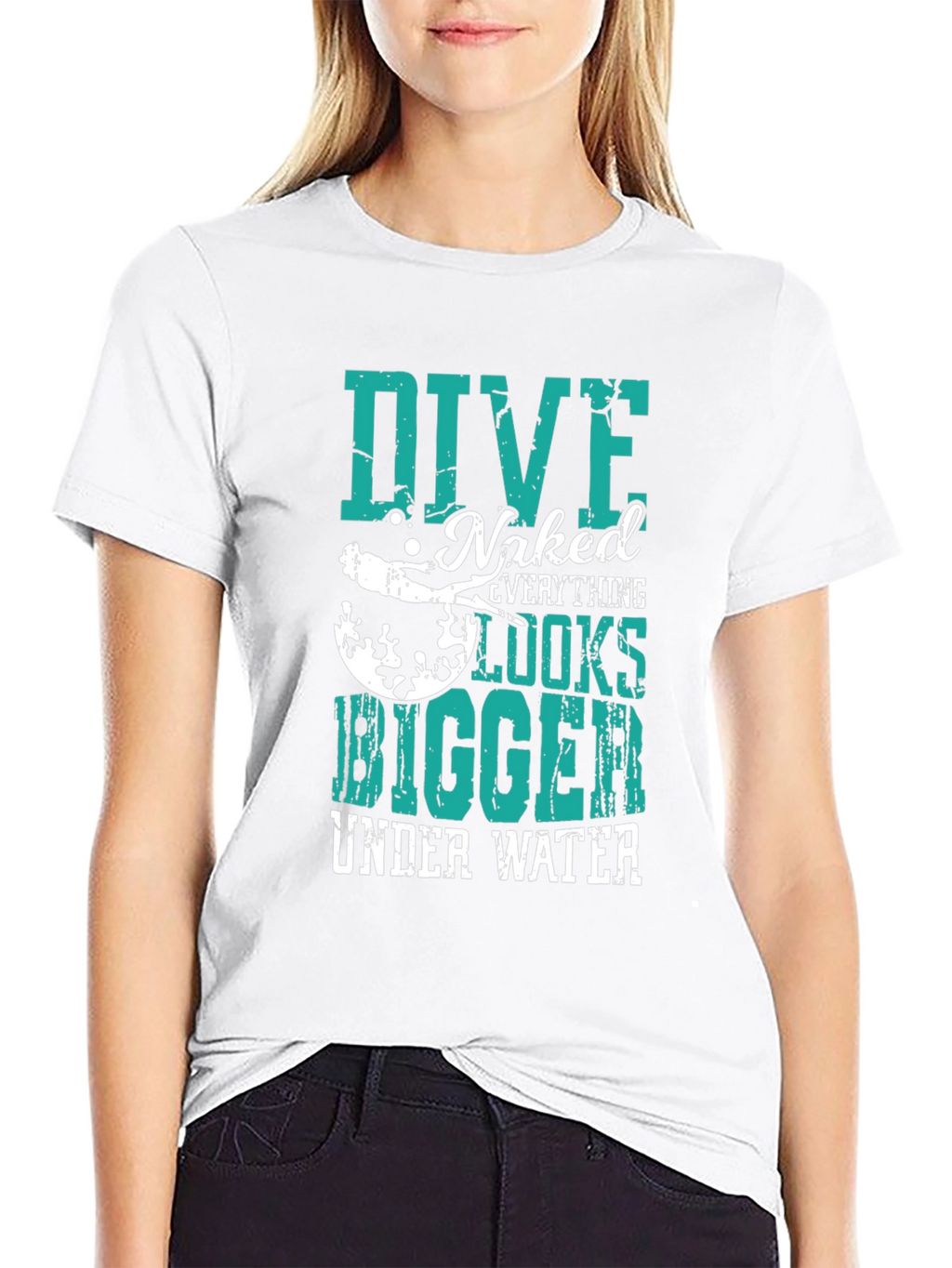 Dive Naked Everything Looks Bigger T-Shirt