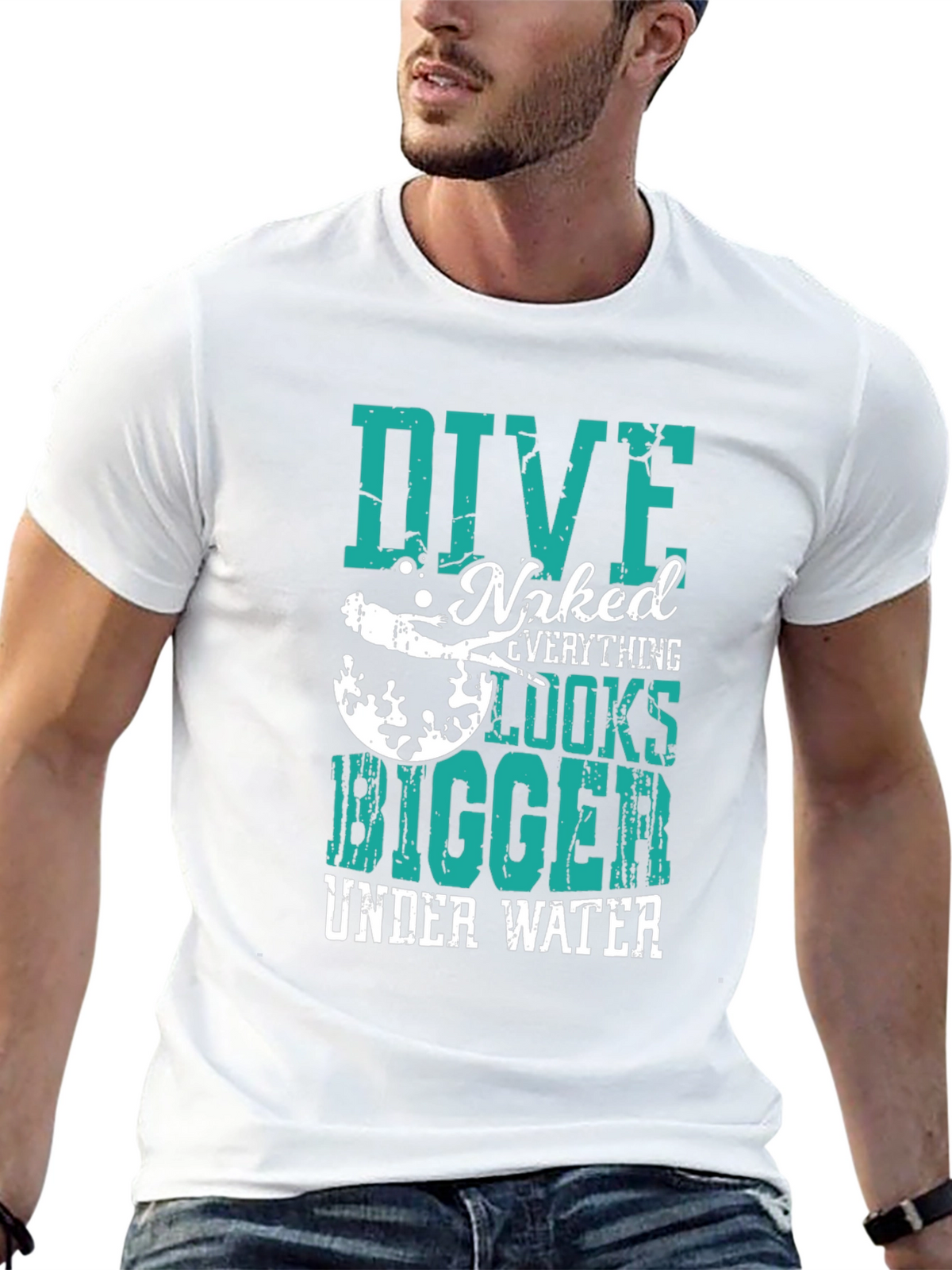 Dive Naked Everything Looks Bigger T-Shirt