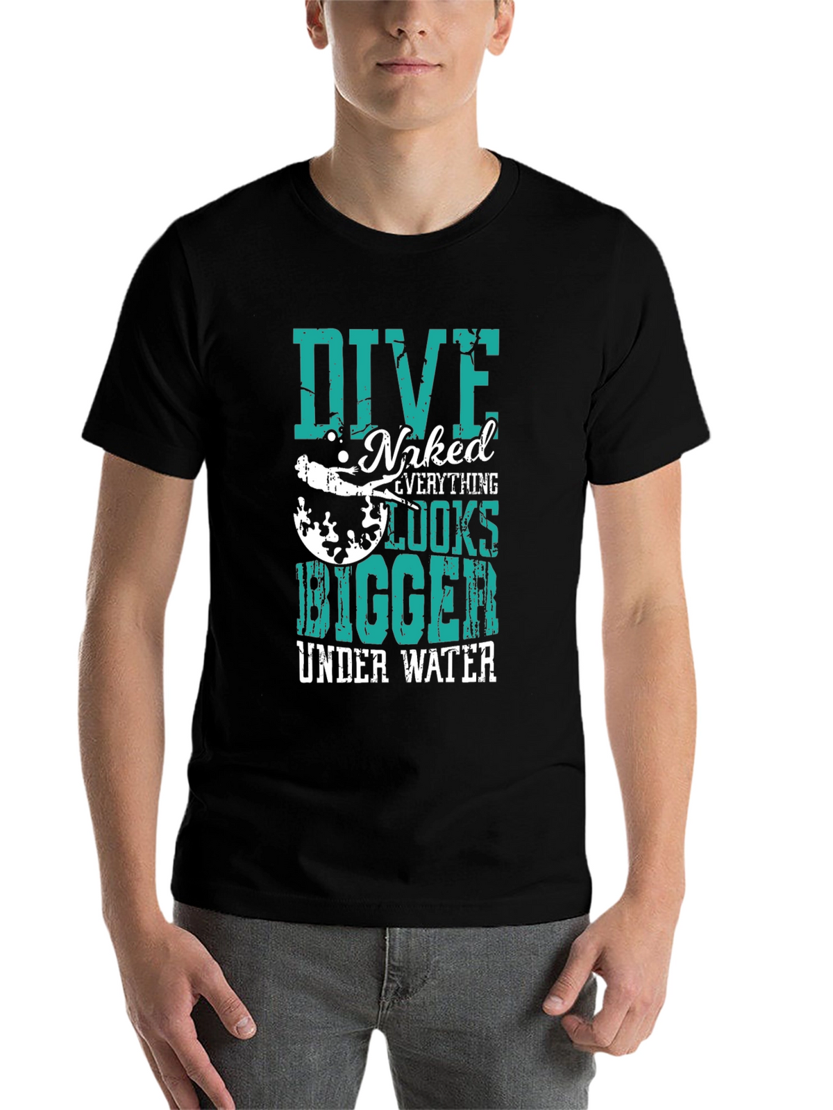 Dive Naked Everything Looks Bigger T-Shirt