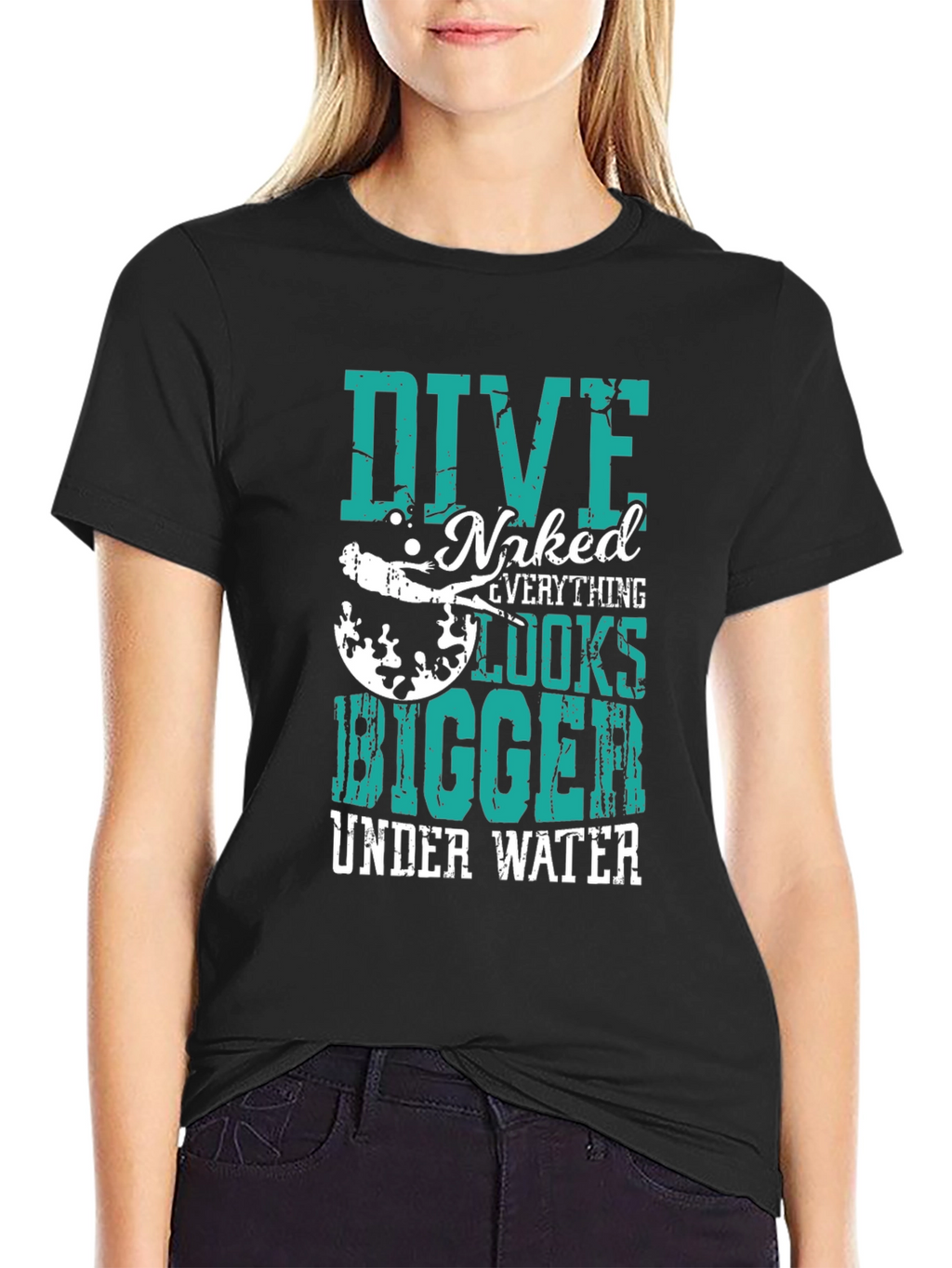 Dive Naked Everything Looks Bigger T-Shirt