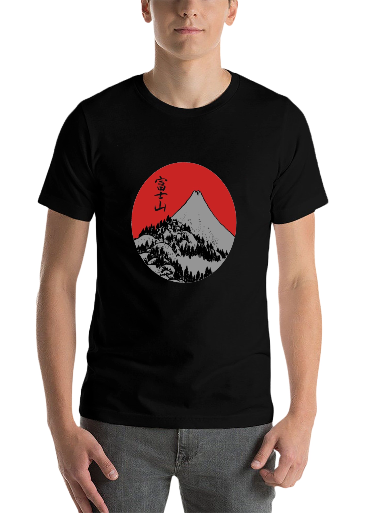 Mount Fuji Graphic Tee - Japanese Inspired Black T-Shirt