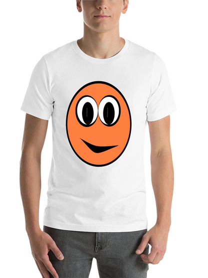 Funny Orange Smiley Face Graphic T-Shirt
