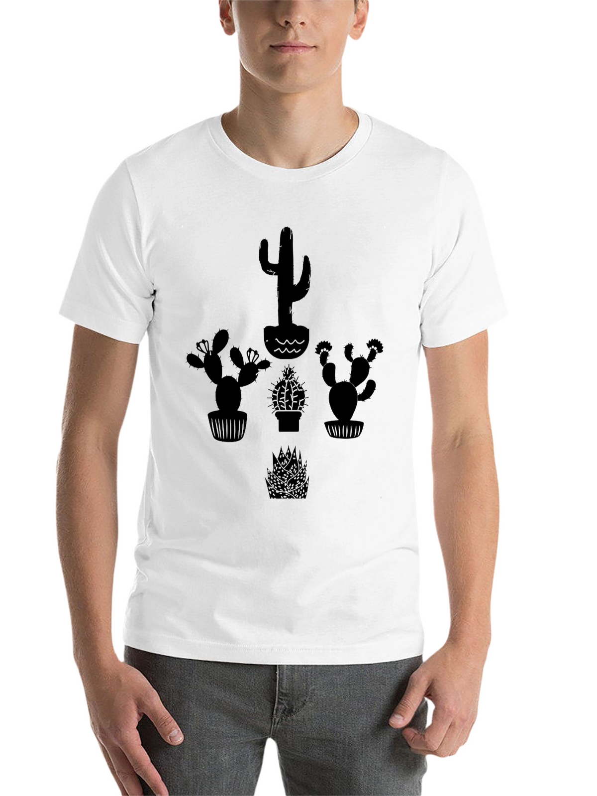 Cactus Graphic Black T-Shirt