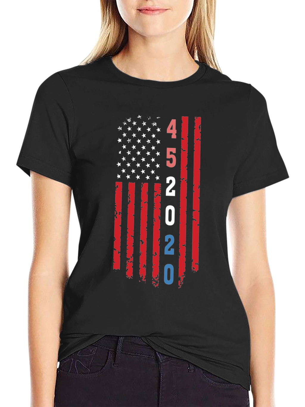 45 2020 American Flag Graphic T-Shirt