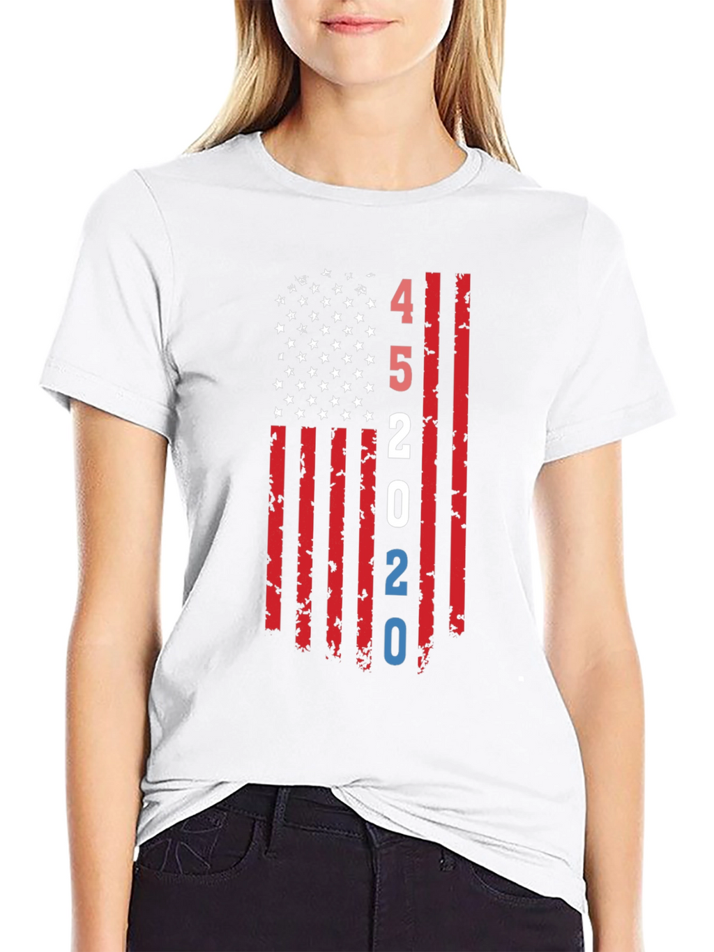45 2020 American Flag Graphic T-Shirt
