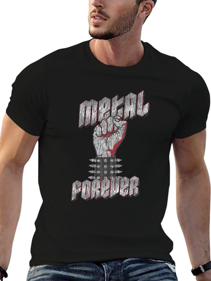 Metal Forever Black Graphic T-Shirt