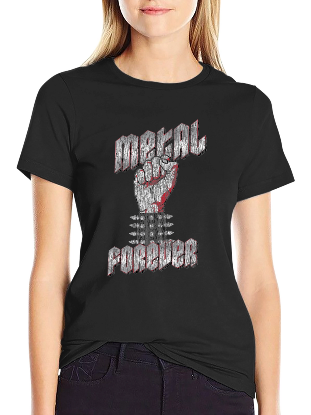 Metal Forever Black Graphic T-Shirt