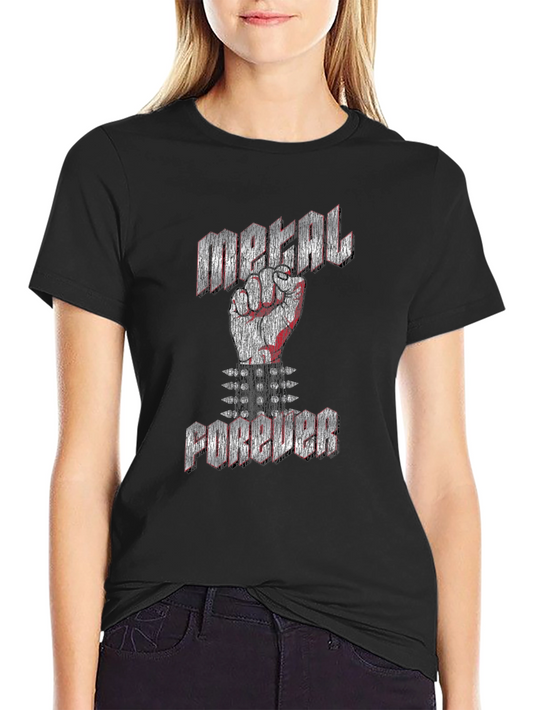 Metal Forever Black Graphic T-Shirt