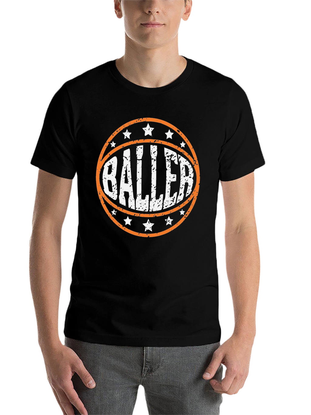 Baller Graphic Tee - Basketball Player T-Shirt