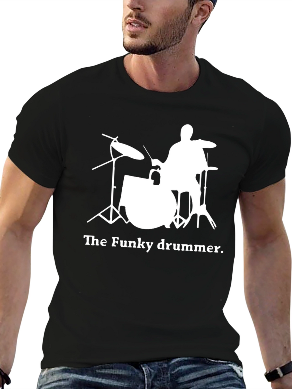 The Funky Drummer Black T-Shirt
