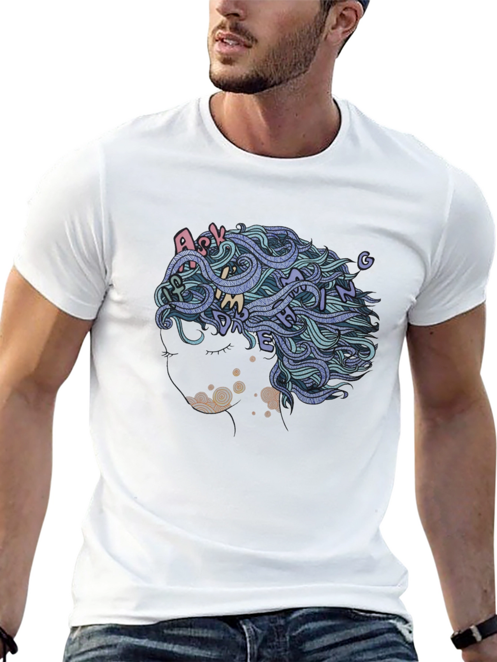 Abstract Hair Tee - Ask Me Anything