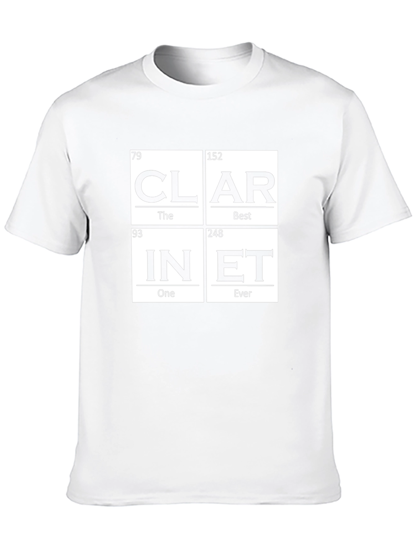 Periodic Table Clarinet Black T-Shirt