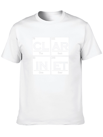 Periodic Table Clarinet Black T-Shirt