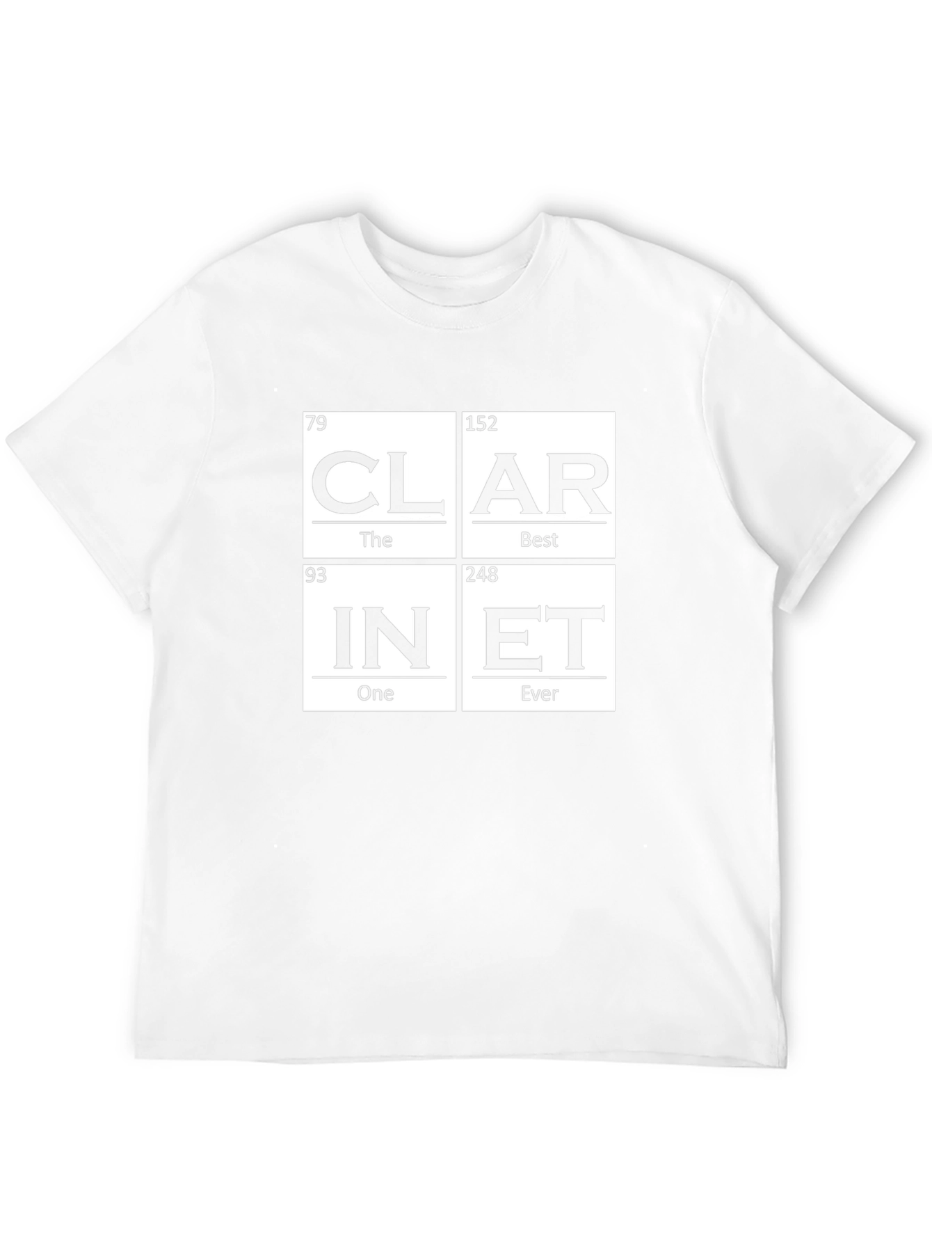 Periodic Table Clarinet Black T-Shirt