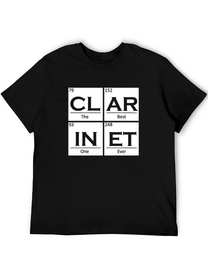 Periodic Table Clarinet Black T-Shirt