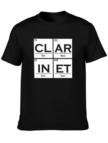 Periodic Table Clarinet Black T-Shirt