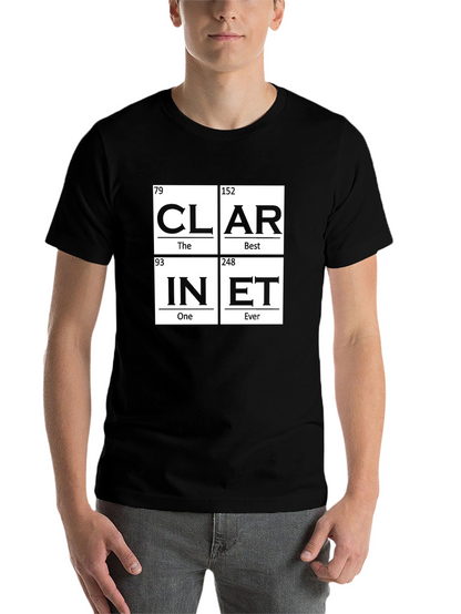 Periodic Table Clarinet Black T-Shirt