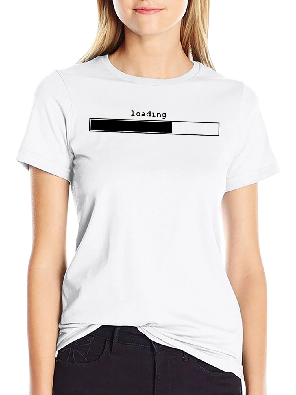 Loading Bar Black T-Shirt | Casual Gamer Tee