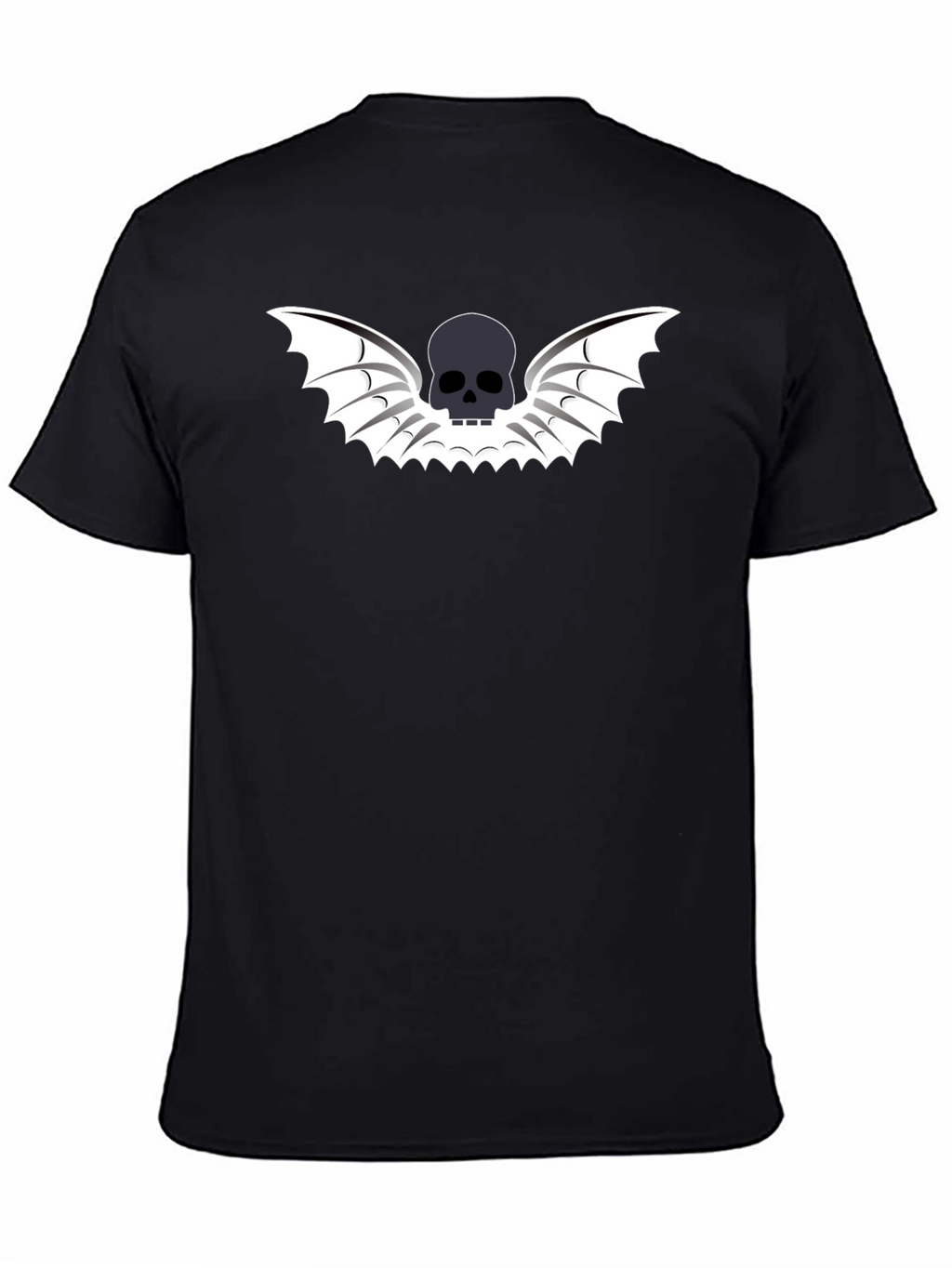 Skull Wings Graphic Tee - Mens Black T-Shirt