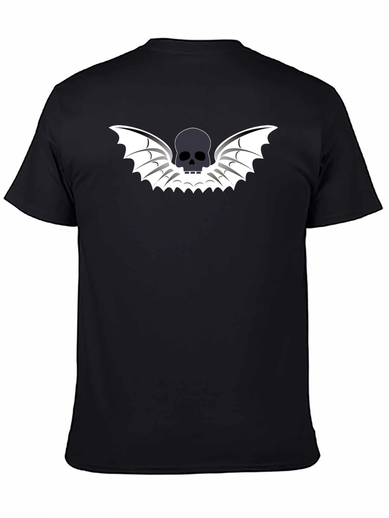 Skull Wings Graphic Tee - Mens Black T-Shirt
