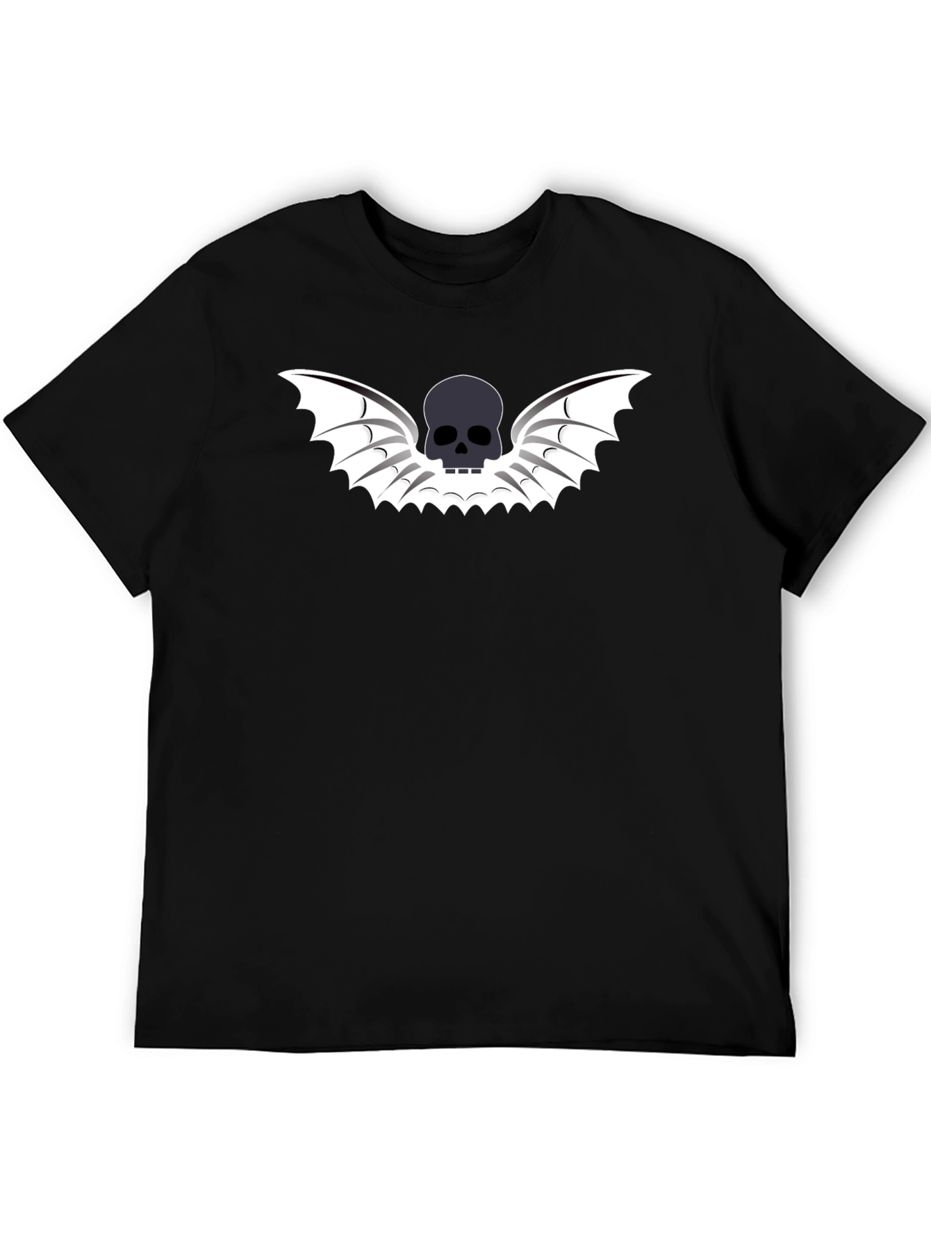 Skull Wings Graphic Tee - Mens Black T-Shirt