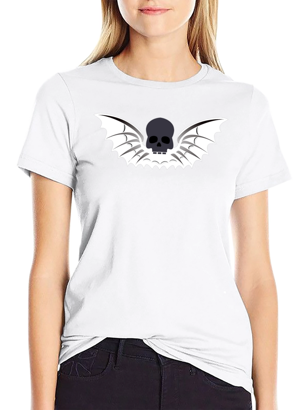 Skull Wings Graphic Tee - Mens Black T-Shirt