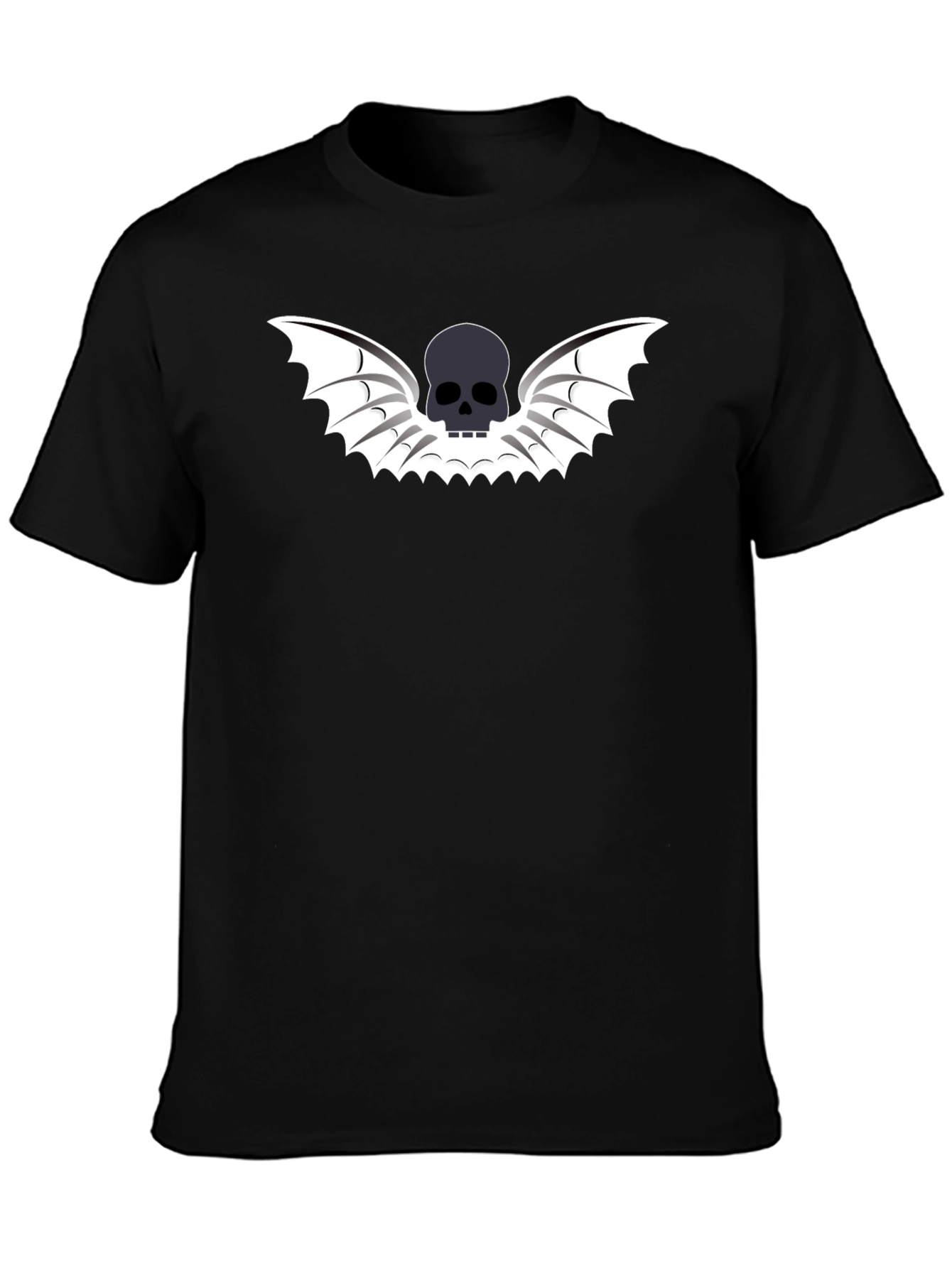 Skull Wings Graphic Tee - Mens Black T-Shirt