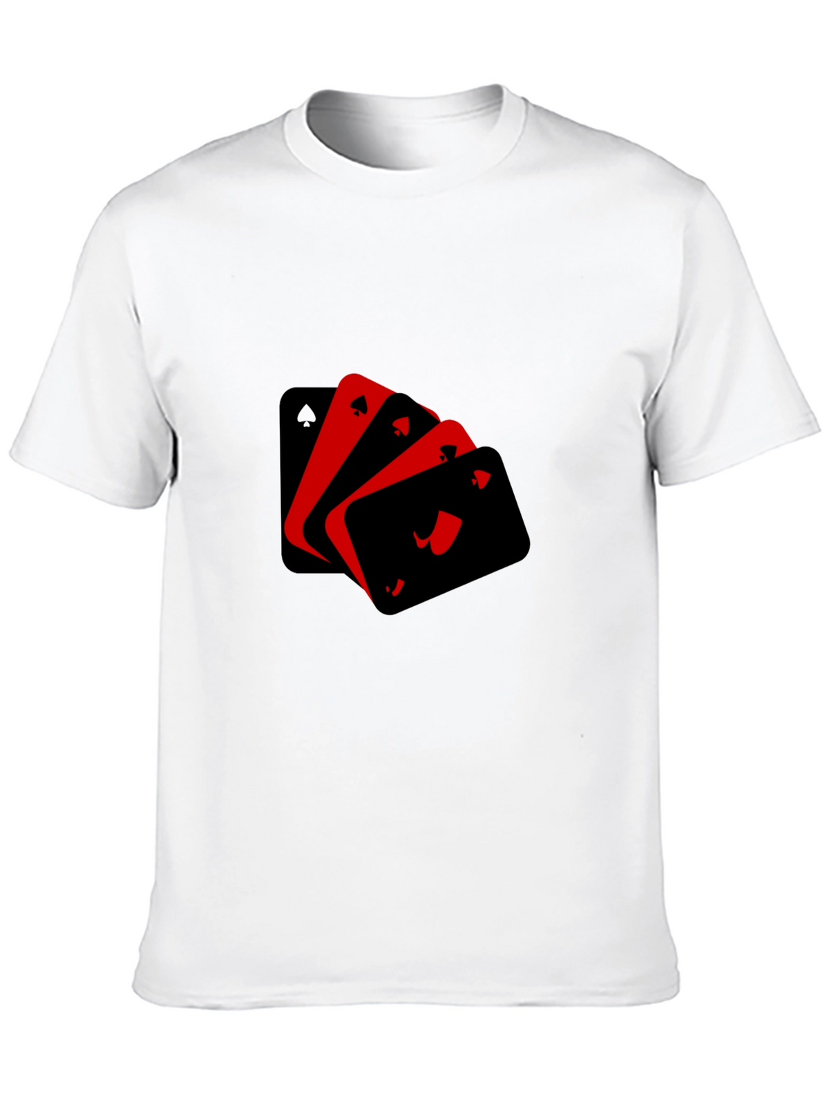 Ace Playing Cards Graphic Black T-Shirt
