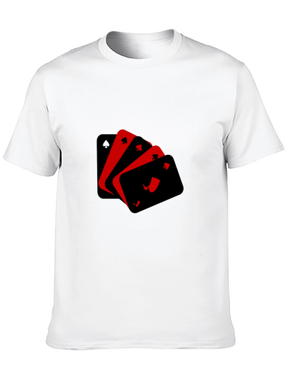 Ace Playing Cards Graphic Black T-Shirt