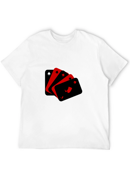 Ace Playing Cards Graphic Black T-Shirt