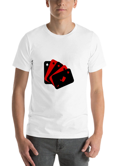 Ace Playing Cards Graphic Black T-Shirt