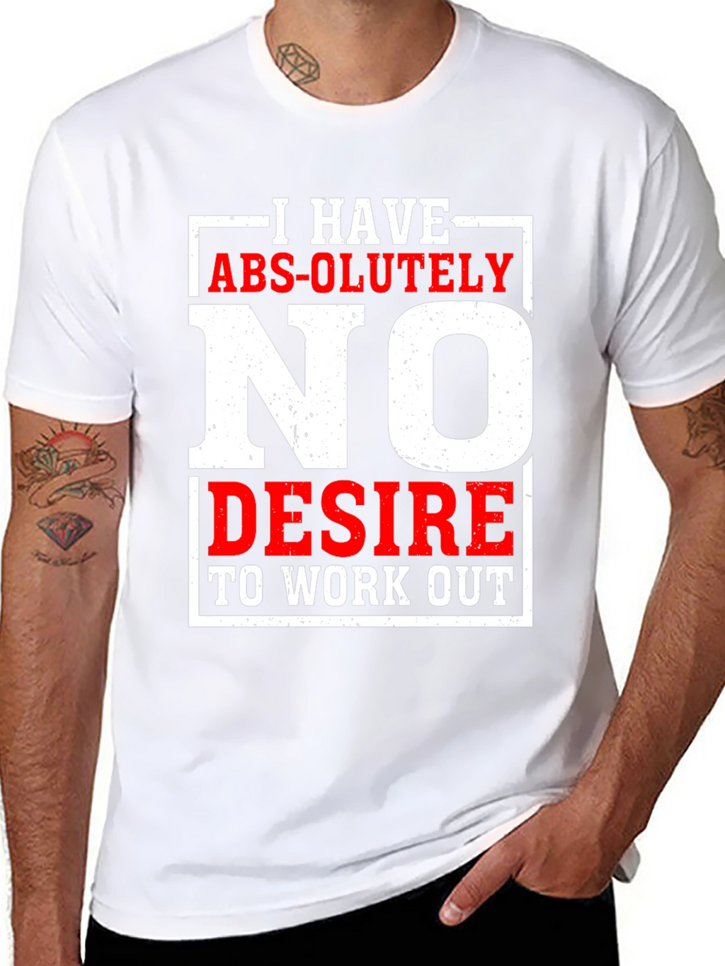 Funny No Desire To Work Out Graphic T-Shirt