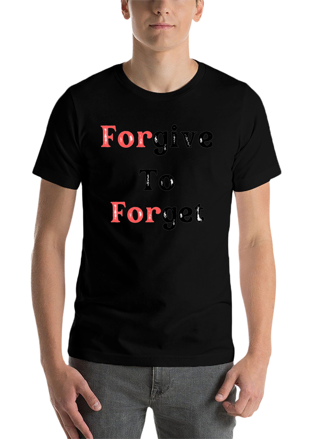 Forgive To Forget Graphic Tee - Black Cotton Blend