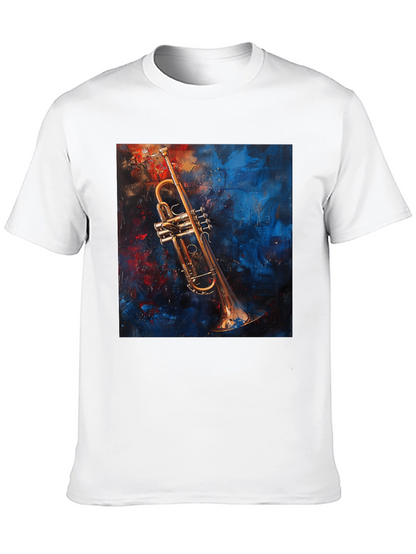 Trumpet Art Graphic Black T-Shirt