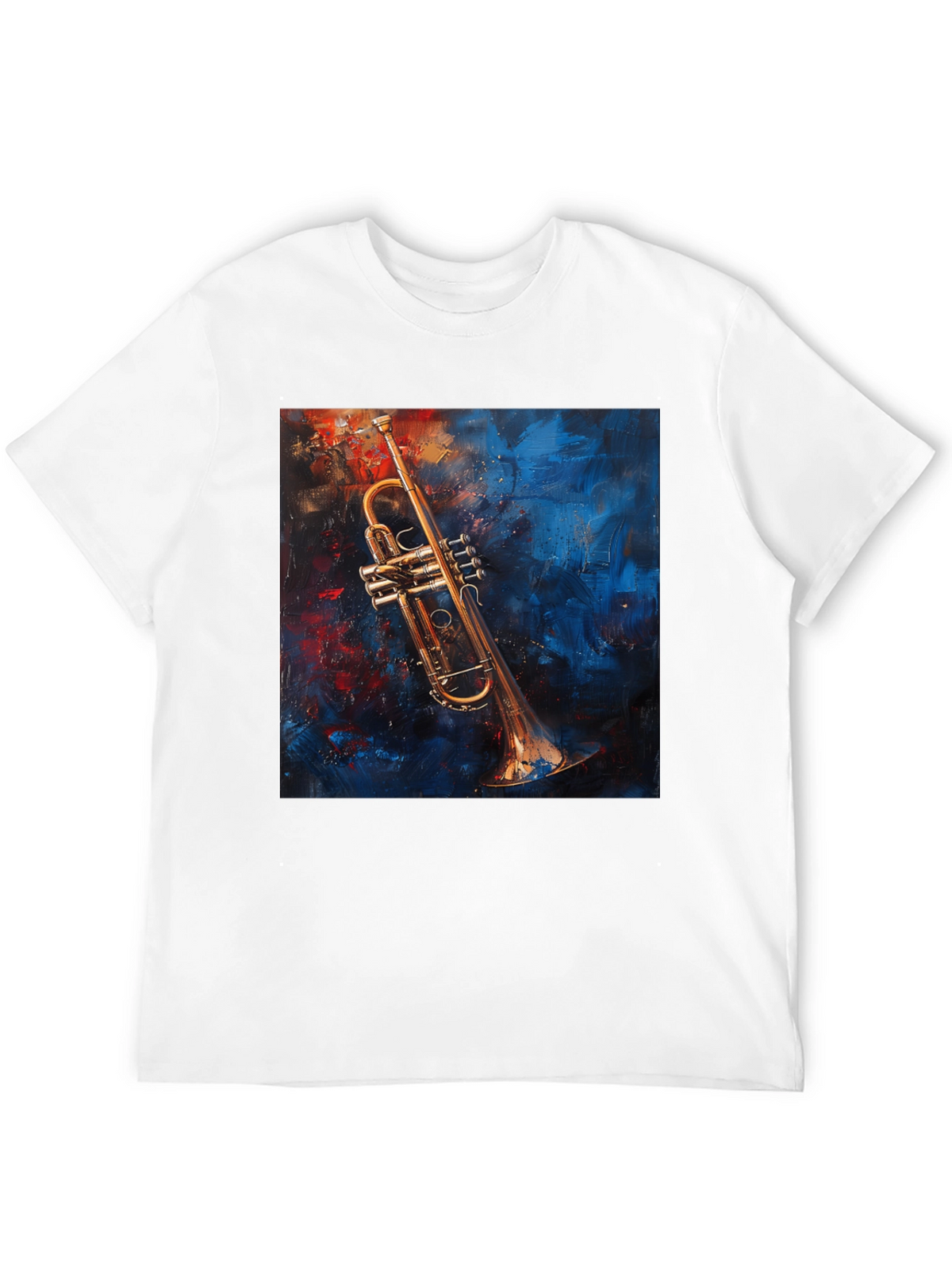 Trumpet Art Graphic Black T-Shirt