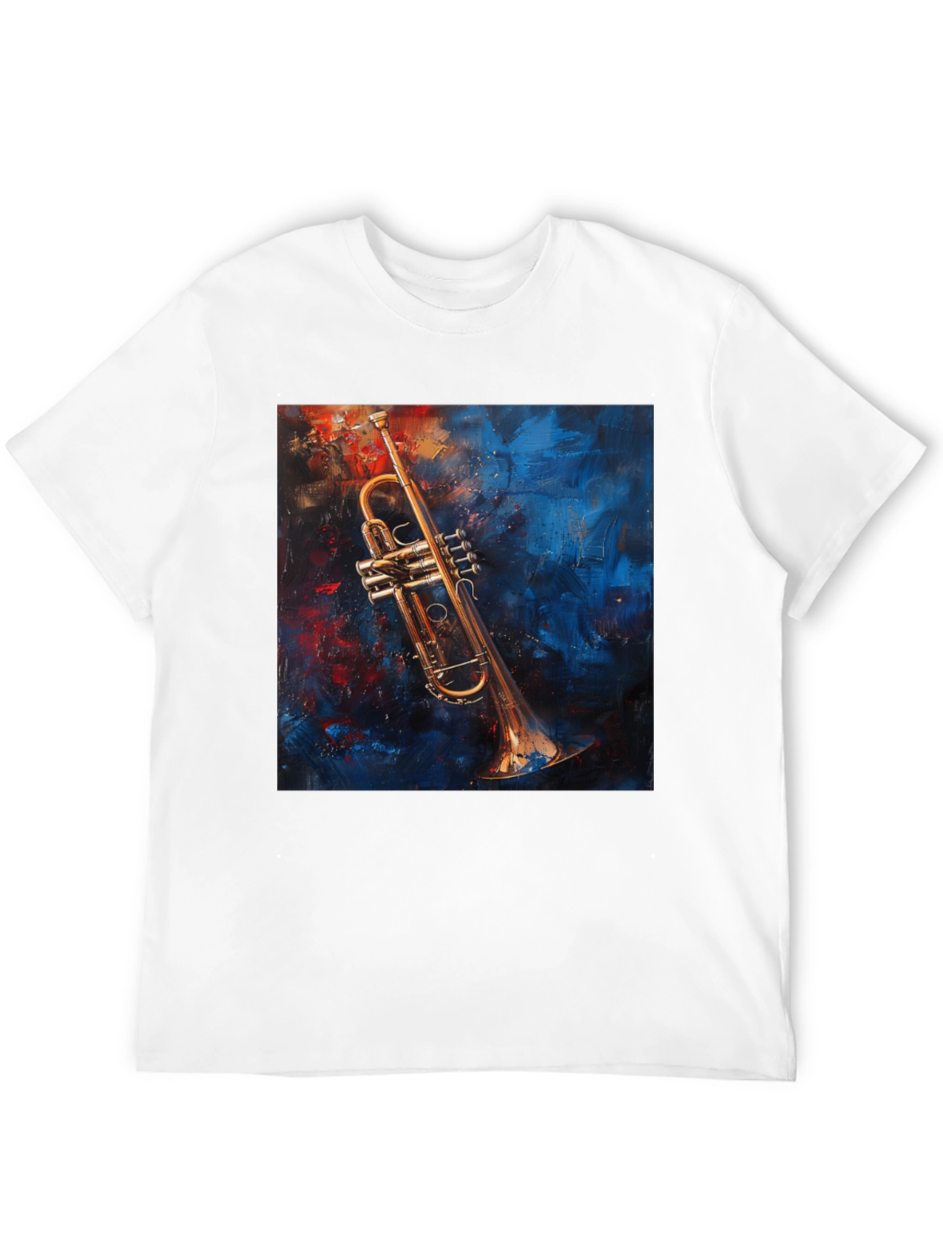 Trumpet Art Graphic Black T-Shirt