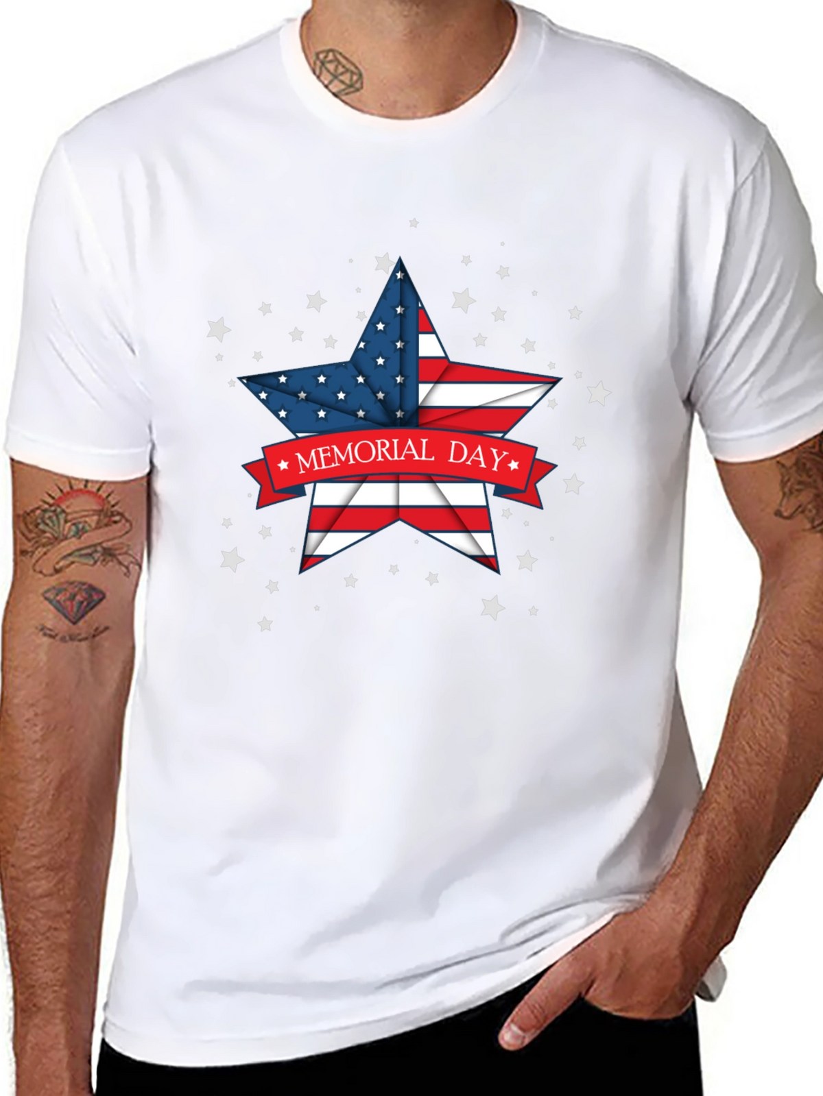 Memorial Day Star Graphic T-Shirt